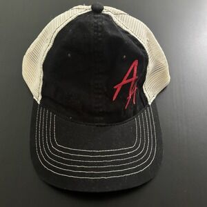 AA Embroidered Logo Mesh Back Trucker‎ Hat Black / Cream Mesh Back OSFM ZKAPZ